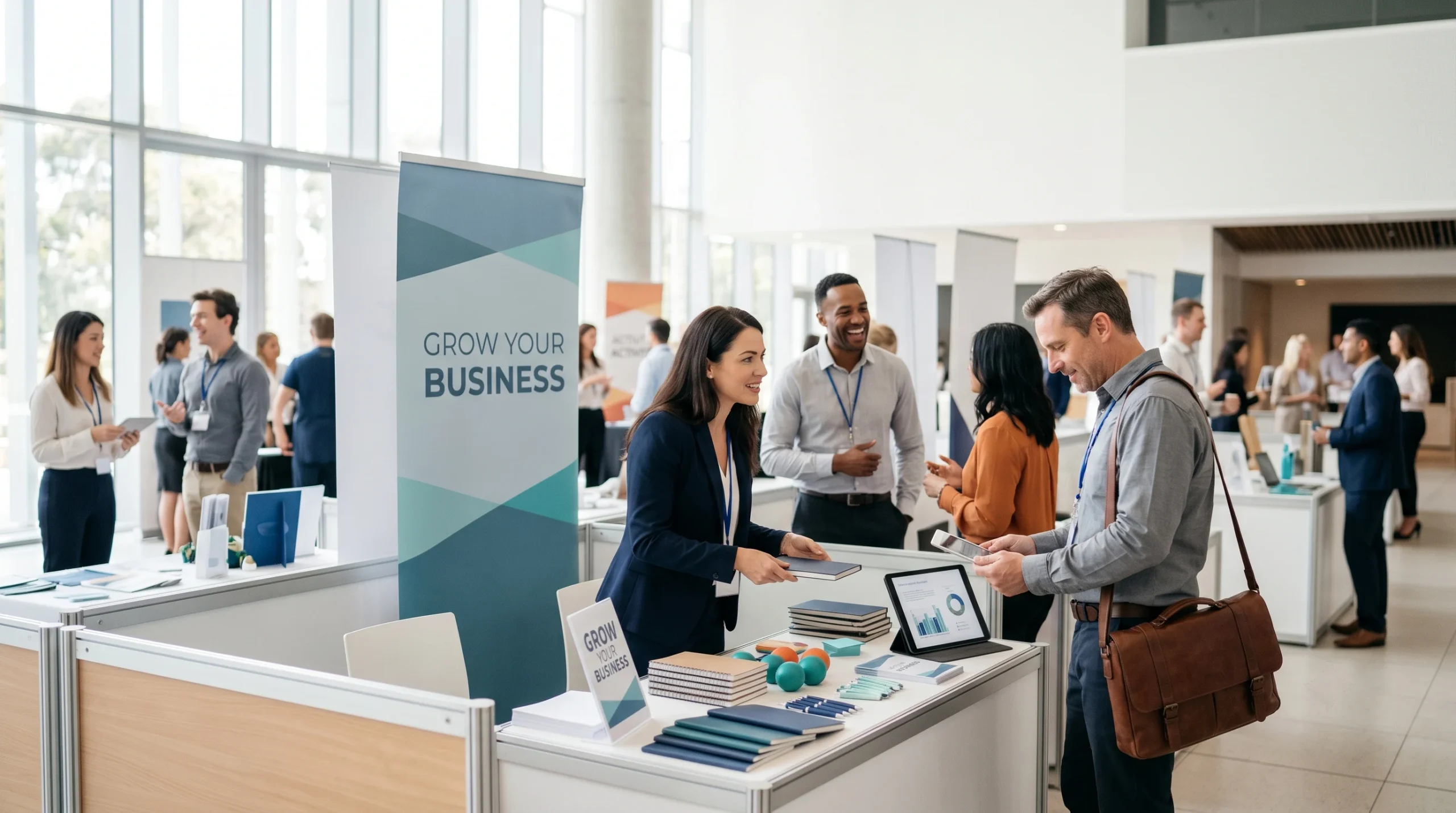 budget-friendly business event with booths