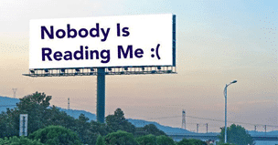 Nobody is Reading Me Sign